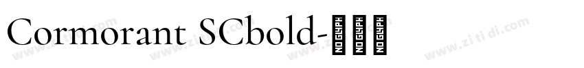 Cormorant SCbold字体转换